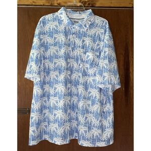 Izod Saltwater Polo Shirt Men 2XB Hawaiian Flowers Performance Tropical Beach
